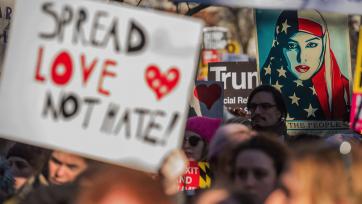 love not hate sign